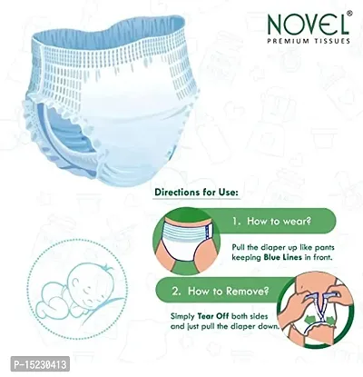 Novel babio m 54 baby diapers pants medium size-thumb4
