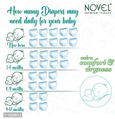 Novel babio m 54 baby diapers pants medium size-thumb2