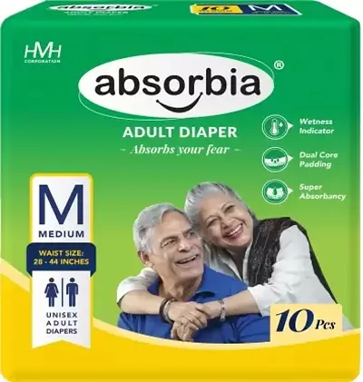 Absorbia Adult Diapers medium [taped type not pant type]