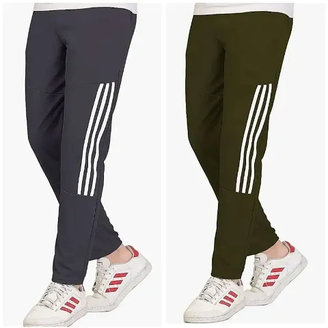 Comfortable Blend Regular Track Pants For Men Pack Of 2