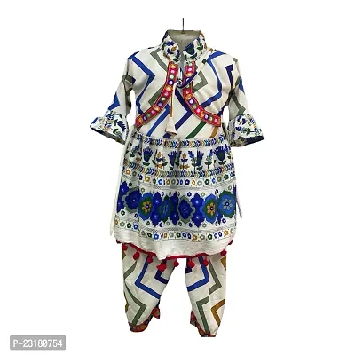 Alluring Cotton Blend Ethnic Wear For Girls-thumb0