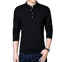 Fancy Cotton Solid T-shirts For Men-thumb1