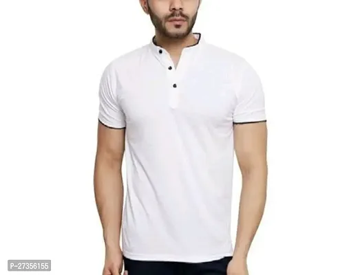 Fancy Cotton T-shirts Solid For Men-thumb0