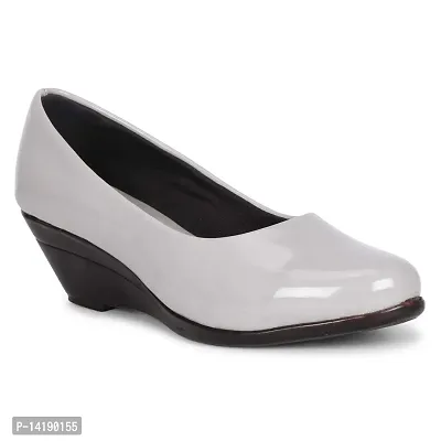 Elegant Grey Synthetic Solid Bellies For Women-thumb0