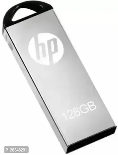 HP 128 GB Pen Drive  (Silver, White)-thumb0