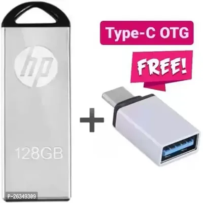 HP GNS v220w 128 GB Pen Drive  (Silver)-thumb0