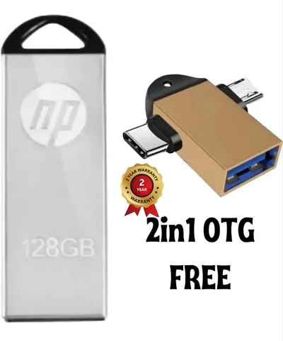 NP V220w 128GB USB 3.0  2IN1 OTG Pen Drive 128 GB Pen Drive  (Silver)