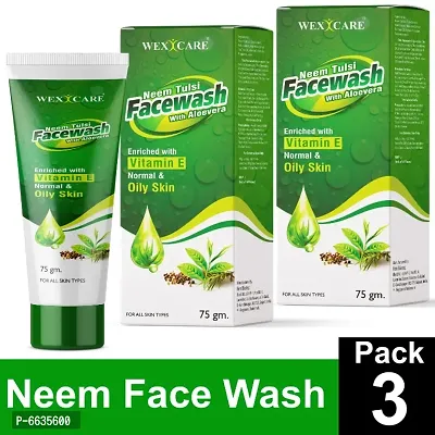 Skin Purifying Neem Face Wash for Acne and Pimples | With Aloe Vera, Tulsi, Tea Tree Oil and Vitamin E | For All Skin Types | 75 gm-thumb0