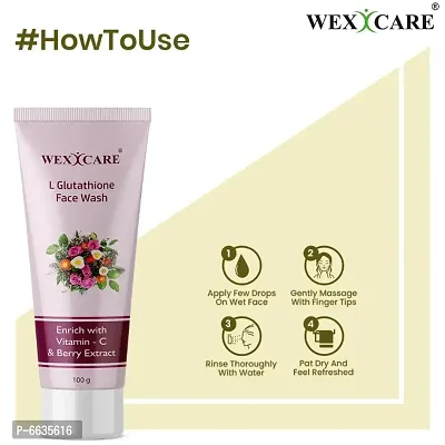 WEXCARE L Glutathione Face Wash Enrich with Vitamin-C for Skin Whitening - 100gm-thumb5