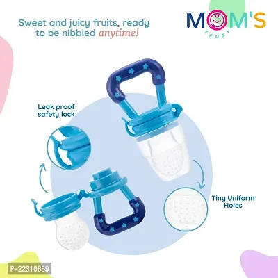 MOMS TRUST Fruit Feeder Baby Pacifier Food Feeder Silicon Safe for Kids (Pack 1)-thumb5