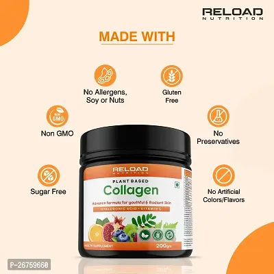 RELOAD NUTRITION Plant Based Skin Collagen Builder for Anti-Ageing  Skin Radiance, Orange Flavor (200 gm)-thumb4