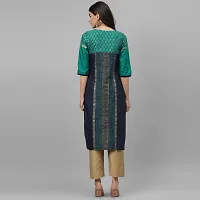 Women's Cotton Blue Block Print Kurti-thumb1