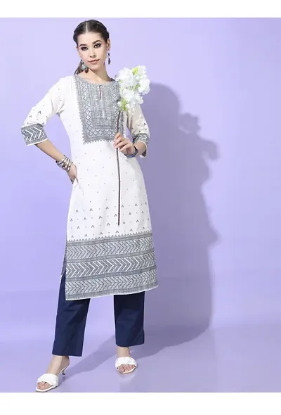 A-Line Rayon Kurta For Women