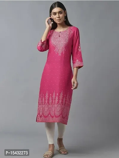 A-Line   Rayon Kurta For Women-thumb0