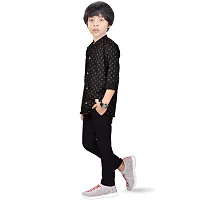 Made In The Shade Boy's Cotton Short Printed Kurta and Solid Trouser Set, 100% Cotton,-thumb3