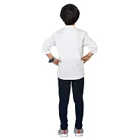 Made In The Shade Boy's 100% Cotton Shirt With Printed Pocket And Trouser Set-thumb1