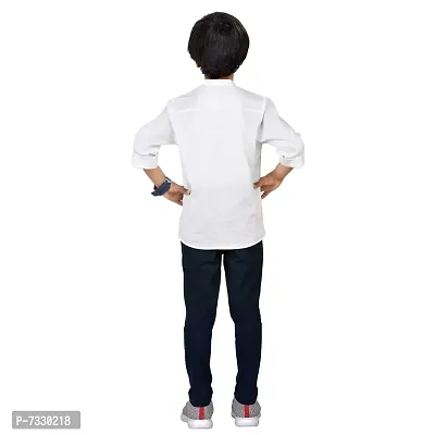 Made In The Shade Boy's 100% Cotton Shirt With Printed Pocket And Trouser Set-thumb2