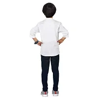 Made In The Shade Boys Pure Cotton Full Sleeve Casual Kurta With Printed Pocket And Trouser Set, Mandarin Collar-thumb1