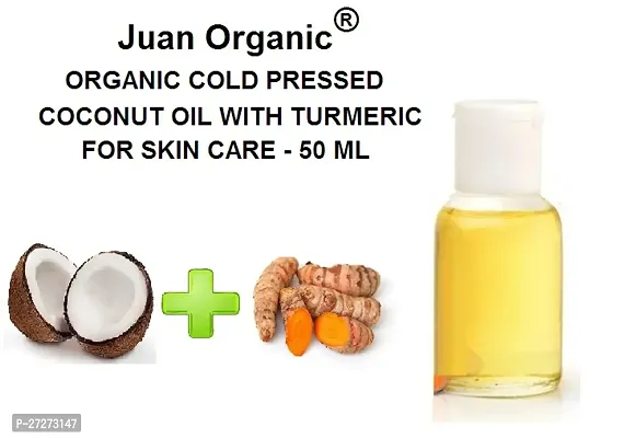 Organic Cold pressed coconut oil with turmeric for skin care-thumb0