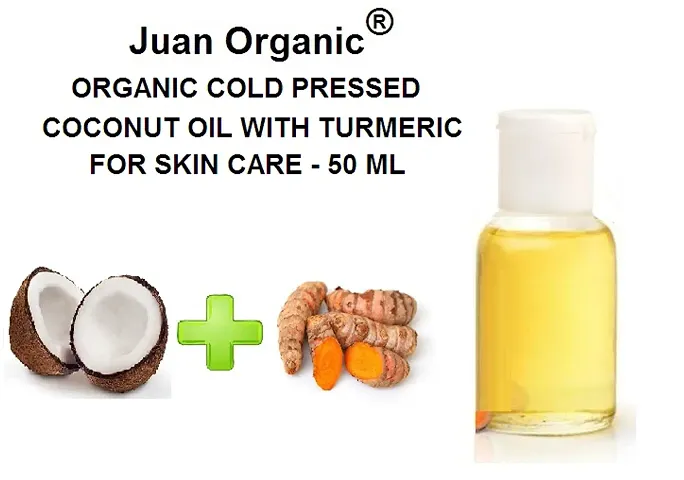 Organic Cold pressed coconut oil with turmeric for skin care