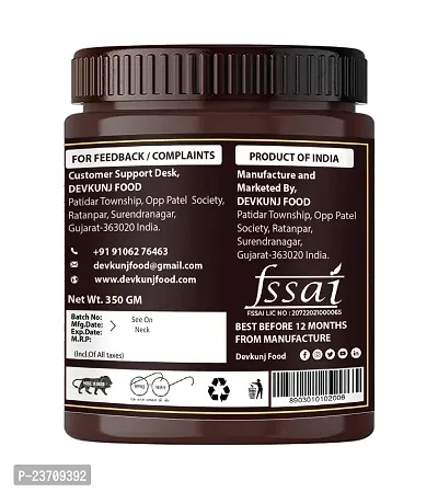 DEVKUNJ FOOD Chocolate Peanut Butter Creamy 350GM | Made With Premium Dark Chocolate-thumb2