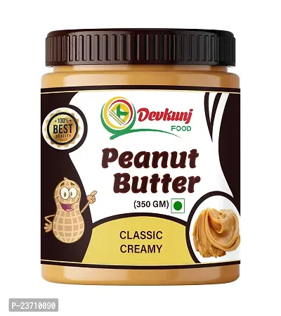 DEVKUNJ FOOD Classic Peanut Butter Creamy 350GM | sweetened Peanut Butter.
