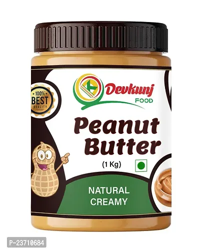 DEVKUNJ FOOD Natural Peanut Butter Creamy 1KG | 100% Natural Peanut Butter