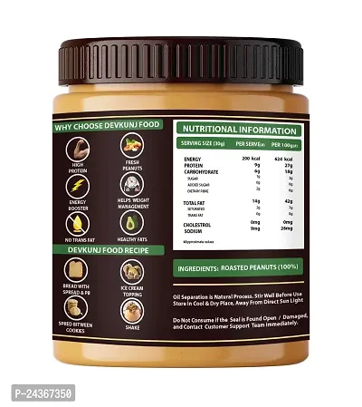 DEVKUNJ FOOD CHOCOLATE PEANUT BUTTER CREAMY 350GM + 100% Natural PEANUT BUTTER CREAMY 350GM  COMBO OFFER-thumb2