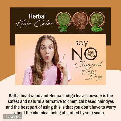 IYUSH Herbal Ayurveda Katha Powder with Indigo Powder for Hair and Henna Powder for Hair Colour ? 300gm | Natural Hair Colour | Hair Mask for Dry and Frizzy Hair | Hair Volume Powder |100gm each-thumb5