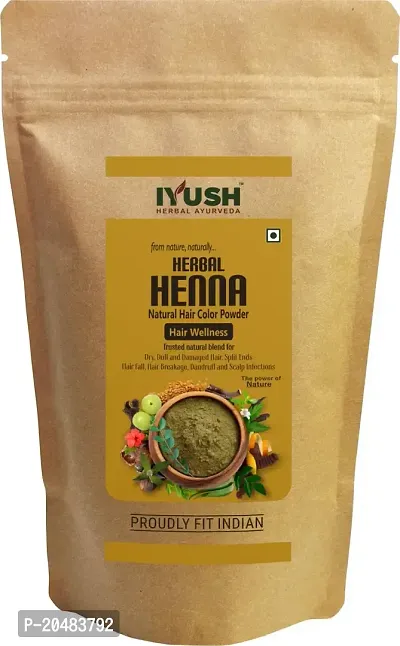 IYUSH Herbal Ayurveda Mehndi for Hair with 19 Herbs ? Mehandi Henna Powder | Colour