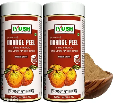 IYUSH Herbal Ayurveda Organic Orange Peel Powder For Skin And Hair Care | (pack of 2) 100 gm each