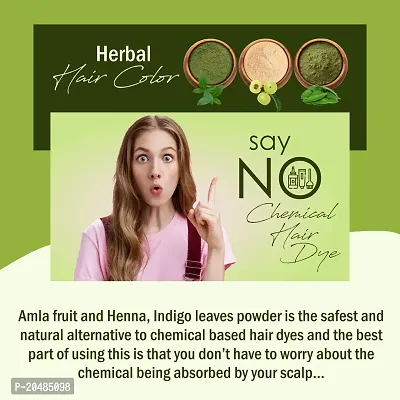 IYUSH Herbal Ayurveda Amla Powder with Indigo for Hair and Henna Colour ? | Natural Mask Dry Frizzy Volume each-thumb5