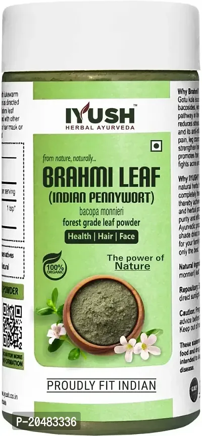 IYUSH Herbal Ayurveda Brahmi Powder ? 250gm | Bacopa Monnieri Powder | Brahmi Powder for Hair Growth | Bramhi Organic Powder | Hair Volume Powder | Hair Volumizing Powder |