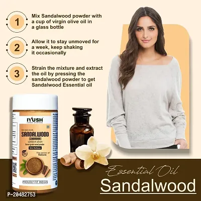 IYUSH Herbal Ayurveda Pure Sandalwood Powder for Face Pack ? 100gm | Chandan Powder Original | Sandal Wood Powder | Sandal Powder for Face Organic | Chandan Powder for Face Pack | De Tan Pack powder |-thumb3