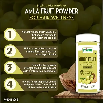 IYUSH Herbal Ayurveda Amla Powder with Katha Powder and Herbal Henna Powder for Hair Colour ? 750gm | Natural Hair Colour | Hair Mask for Dry and Frizzy Hair | Hair Volume Powder | 250gm each-thumb5