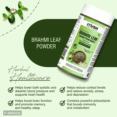 IYUSH Herbal Ayurveda Brahmi Powder ? 250gm | Bacopa Monnieri Powder | Brahmi Powder for Hair Growth | Bramhi Organic Powder | Hair Volume Powder | Hair Volumizing Powder |-thumb2