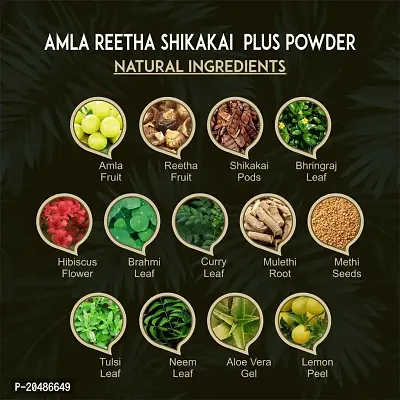 IYUSH Herbal Ayurveda Amla Shikakai Reetha Powder for Hair with 13 Herbs plus Indigo Powder and Henna Powder for Hair Colour ? 750gm | Herbal Hair Wash Powder | Hair Volume Powder | 250gm each-thumb2