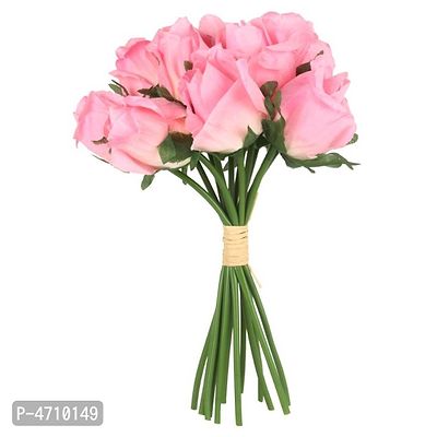 Artificial Flower Bunch/Buquet - Natural Looking  Bunch of 13Roses for Home Decoration Valentines Day (Multicolor)