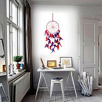 Dream Catcher Wall Hanging  Home Decor Car Hanging Decorative Height 49CM,Multicolor (Pack of 1)-thumb3