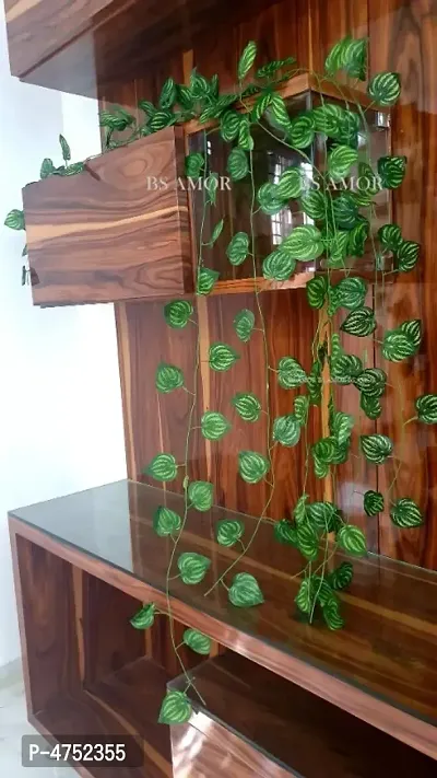 Home Decor Artificial Garland Line Money Plant Leaf Creeper | Wall Hanging | Speacial Ocassion Decoration | Home Decor Party | Office | Festival Theme Decorative | Length 6 Feet Pack of 6 Line Strings-thumb0