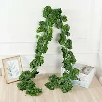 Home Decor Artificial Garland Line Money Plant Leaf Creeper | Wall Hanging | Speacial Ocassion Decoration | Home Decor Party | Office | Festival Theme Decorative | Length 6 Feet Pack of 6 Line Strings-thumb2
