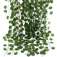 Artificial Leaf Creeper Wall Hanging (circular Green, 3 pieces)-thumb4