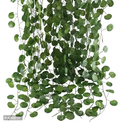 Artificial Leaf Creeper Wall Hanging (circular Green, 3 pieces)-thumb5