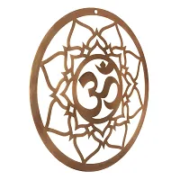 BS AMOR Hand Crafted Metal Om Wall Hanging 14 inches for Home Temple, Door, Wall Decoration-thumb3