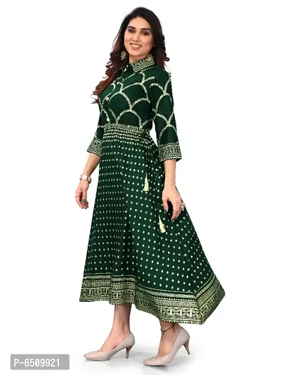 Beautiful Rayon Anarkali A-Line Kurta For Women-thumb0