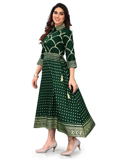 Beautiful Rayon Anarkali A-Line Kurta For Women