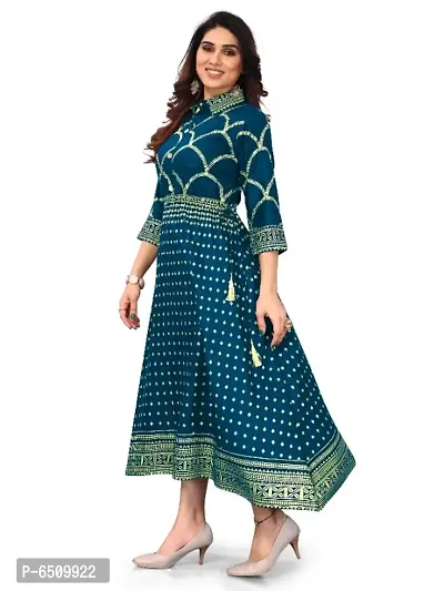 Beautiful Rayon Anarkali A-Line Kurta For Women