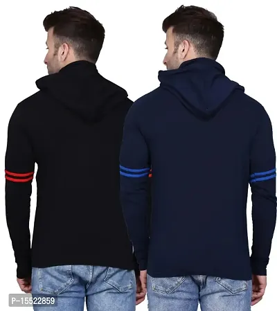 IESHNE LIFESTYLE Men's Cotton Blend Regular Fit Hooded Neck t-Shirt-thumb2