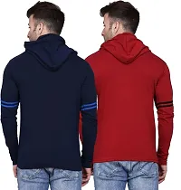 IESHNE LIFESTYLE Men's Cotton Blend Regular Fit Hooded Neck t-Shirt-thumb1