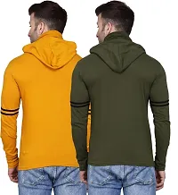 IESHNE LIFESTYLE Men's Cotton Blend Regular Fit Hooded Neck t-Shirt-thumb1